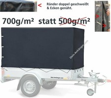 Hochplane Plane für STEMA Anhänger F 750 850 Baumarktanhänger Anthrazit 1m 100cm