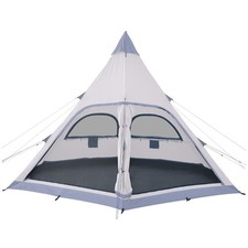 Skandika Tipi Hetta 460 Protect Zelt für 6 Personen 3 m Stehhöhe beige B-Ware