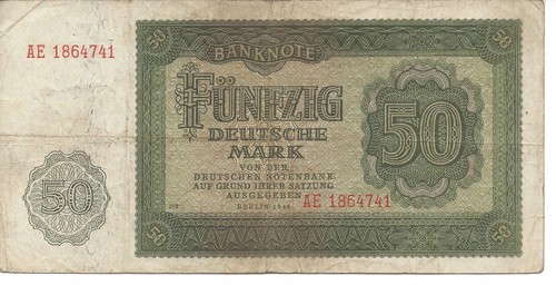 Geldschein banknote ddr - geldschein,