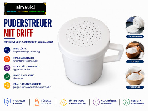 Puderstreuer mit griff - mit, –