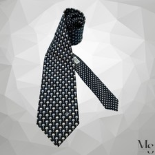 VERSACE Silk Tie Black Table