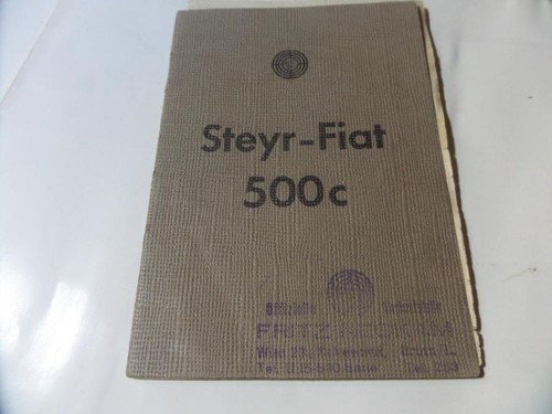 Typenschein steyr fiat 500c - fiat,