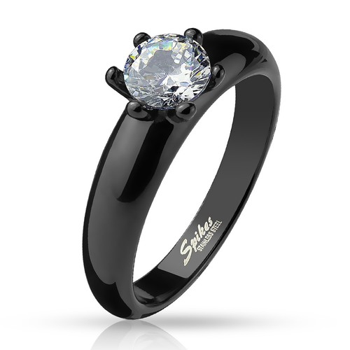 316l edelstahl ring mit - edelstahl, klarem