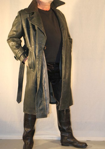 Ledermantel 60er jahre - ledermantel,,