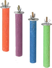 4 Stück Vogelkäfig Sitzstangen Stand Bar für Papageien Sittiche Vögel