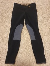 Reithose Gr. 128 HKM mit Kniebesatz, robuste Qualität