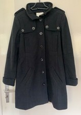 Esprit Damen Mantel in Gr. 42 XL schwarz Winter Herbst Büro Dufflecoat Gothic