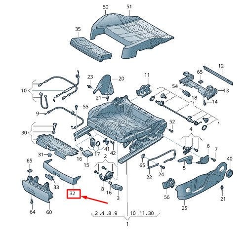 New audi front seat - front,