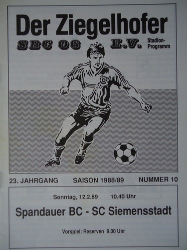 Programm oberliga 1988 - programm,
