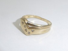 750 Gelbgold 18K Gold Ring Diamant 3,5 g Verlobungsring RG 56 - 17,8 mm 8009