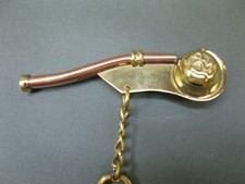 Schlüsselanhänger  Bootsmannpfeife  Messing Pfeife  8 cm  Maritime Dekoration 