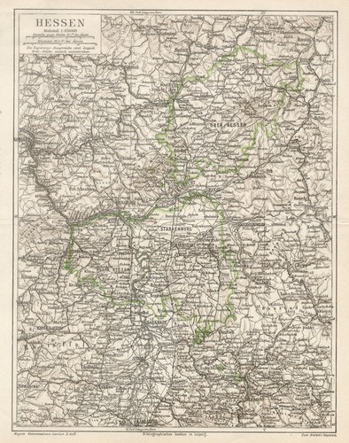 Hessen original lithografie - hessen,