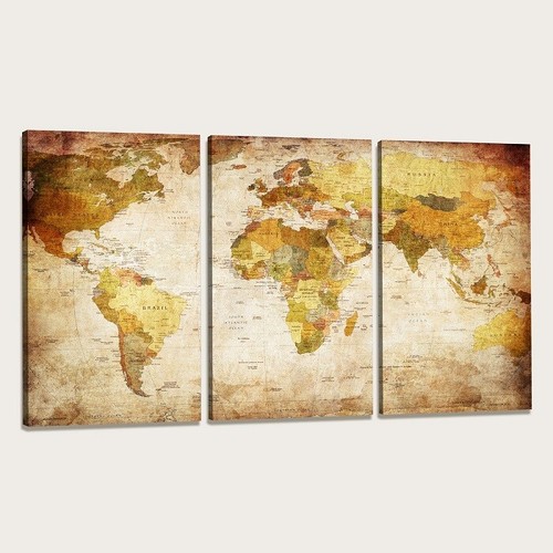 Bilder leinwand weltkarte - leinwand,