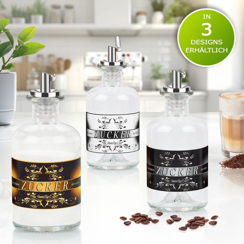 Zuckerstreuer aus glas zucker - aus,