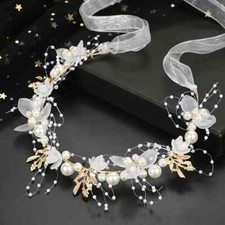 Hochzeit Blumenmädchen Kopfschmuck Kranz Haarschmuck  Blumenkrone Stirnband