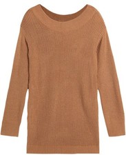 Schwangerschaftspullover mit Still-Schlitzen Gr. 32/34 Camel Damen Sweater Neu*