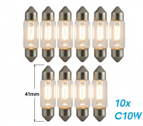 10x c10w sv8 41mm 12v - sv8.5-8, 10w