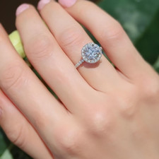 Weißgold Diamant Ring 14k Lab