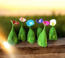 ZAUBERHAFTES 6-er Set gefilzte Eierwärmer Blumen ❤️ Handmade ❤️ Unikate Filz 