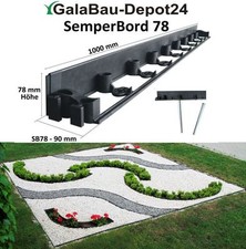 30m SemperBord78 Randbefestigung Rasenkante Pflasterstein Randstein Rasenbord