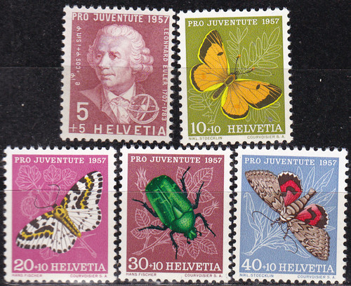 Schweiz 1957 648 mnh - 648-52,,