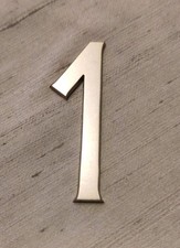 Vintage Aluminium Zahlen "1"