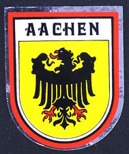 Souvenir Glanz Aufkleber - Aachen - 6x7cm – Vintage 70er 80er 90er