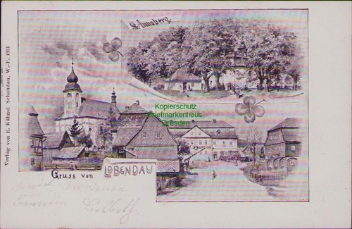 162992 lobendau böhmen - ak, in