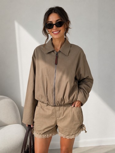 Elegante bomberjacke mit - elegante,