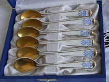 6 Porzellan Mokka Löffel 800