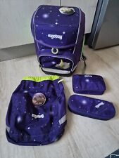 Ergobag Cubo Space Schulranzen-Set Weltraum mit Sicherheitsreflektoren + Klettie