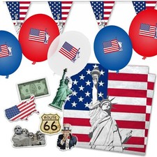 USA PARTY SET 54tlg. Deko