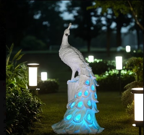 Solar pfau gartenfigur led - pfau,