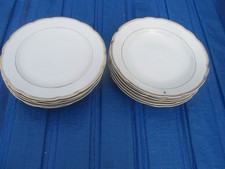 6  Suppenteller, 6 Speiseteller   Omas Goldrand Kahla