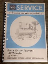 NVA VEM 1,6 kva  NOTSTROMAGGREGAT MIT EL 150 MOTOR, BARKAS ,DDR ,ROBUR,IFA