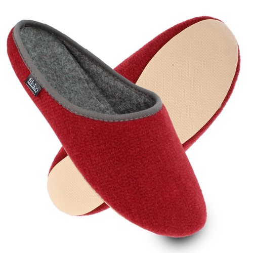 Filzpantoffeln mit gummisohle - filzpantoffeln,