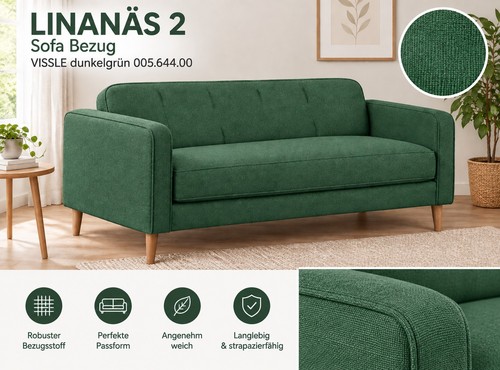 Ikea linanäs sofa - 2,