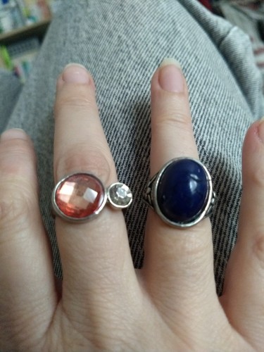 Ringe mit apricot und - 2x,