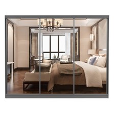 Schwebetürenschrank Schrank Kleiderschrank MILAN mit Spiegel 250 cm