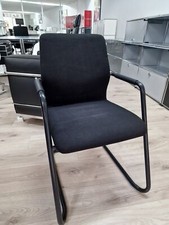 Martin Stoll - Freischwinger / Besucherstuhl - Stoff - Schwarz - A122