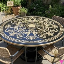 Runde Schwarze Marmor &