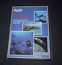 PADI Open Water Diver Manual  1988 PAPERBACK 80'S book Metric Version English
