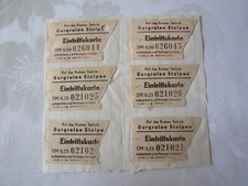 Alte Eintrittskarten Burgruine