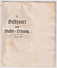 1622 Bildhauer u Mahler Ordnung, Handwerk Württemberg