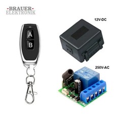 Funkfernsteuerung + Fernbedienung  Relaisschalter 12V Schaltspannung bis 250V AC