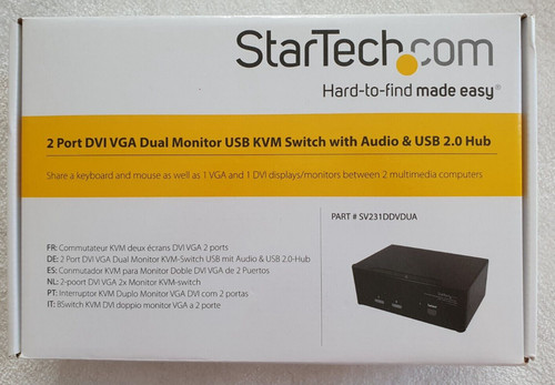 Startech port dvi vga kvm - dvi,