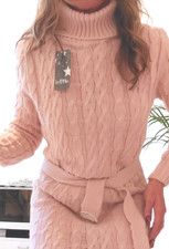 Damen Strickkleid Rollkragen