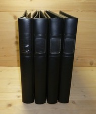 VIER schwarze , wattierte LINDNER Ringbinder Modell Standard