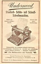 Underwood Schreibmaschine - Originale Werbung anno 1900