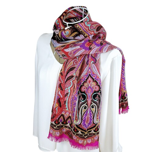 Etro paisley fransen schal - etro,